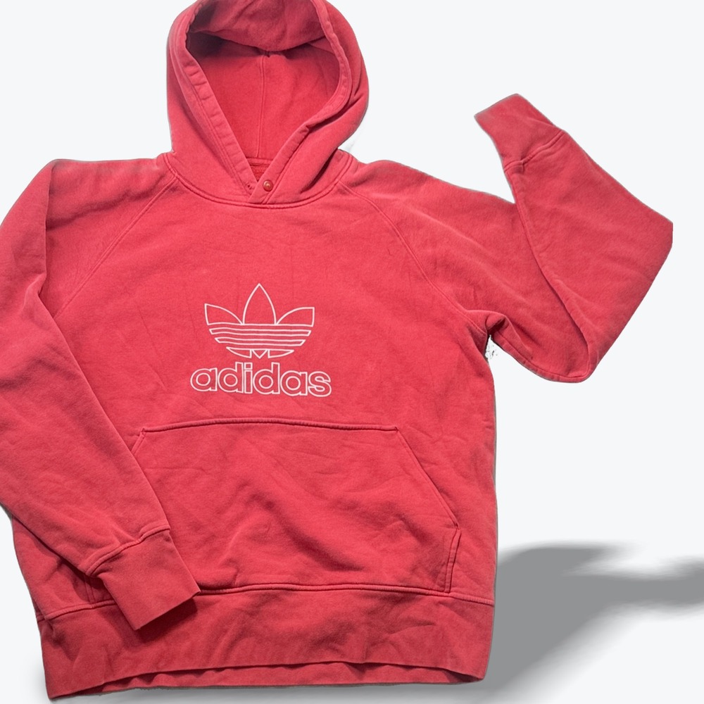 Adidas Originals Red Trefoil Hoodie Mens 3XL Vintage 2003 AKC002 Raglan Pullover
